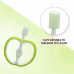 HOPOP Soft Silicone Apple Teether For Babies - Green 4m+