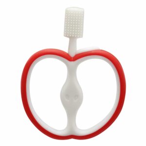 HOPOP Soft Silicone Apple Teether For Babies - Red 4m+