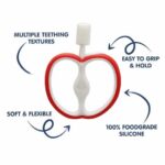 HOPOP Soft Silicone Apple Teether For Babies - Red 4m+