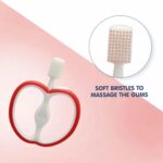 HOPOP Soft Silicone Apple Teether For Babies - Red 4m+