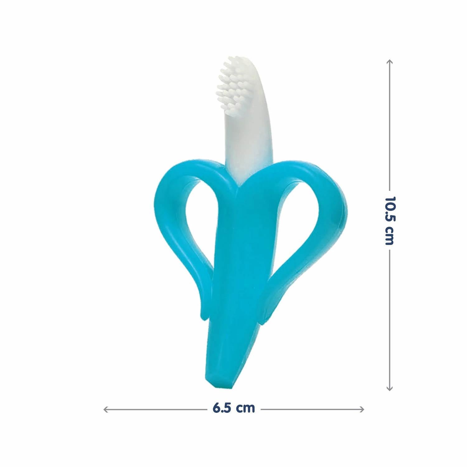 HOPOP Soft Silicone Banana Teether For Babies - Blue 4m+