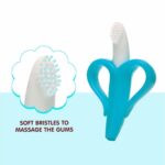 HOPOP Soft Silicone Banana Teether For Babies - Blue 4m+
