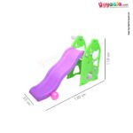 Indoor Slide for kids 1 Basket Ball with Hoop 1+ Age Size 150*55*110cms - Purple-Green