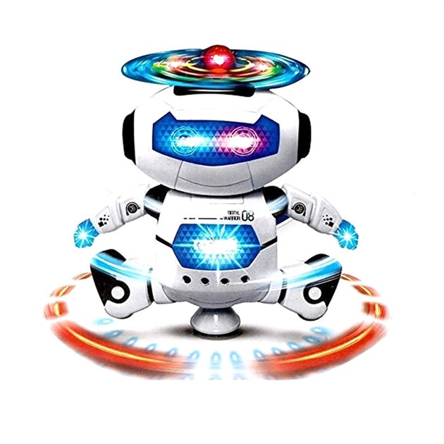 Buy Dancing Robot Battery Toy with 360° Spinning, Lights & Music Online in India at uyyaala.com
