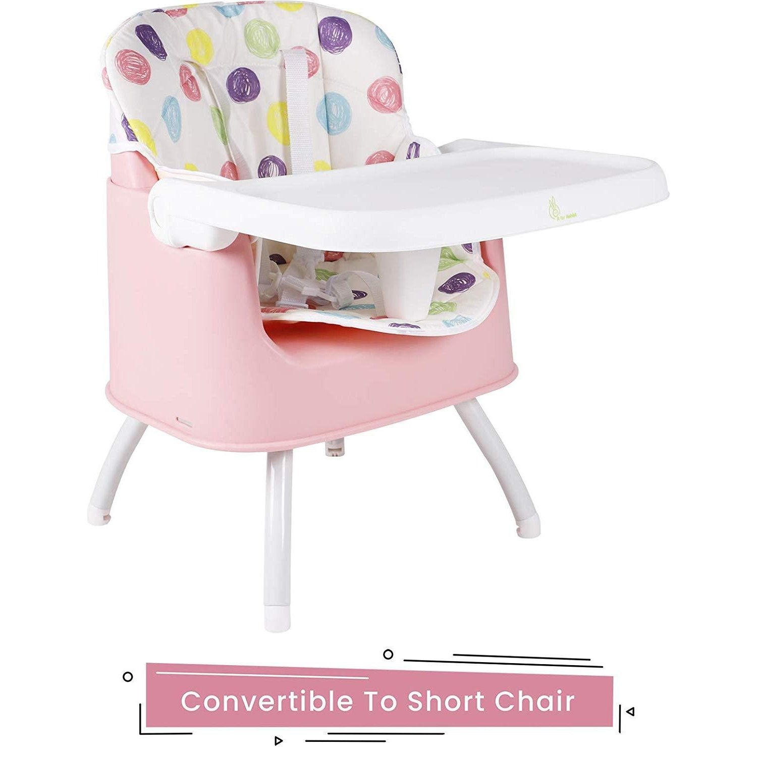 R for Rabbit Cherry Berry Grand Convertible 4 in 1 Feeding High Chair for Baby of 6 Month to 7 years(Lake Green)