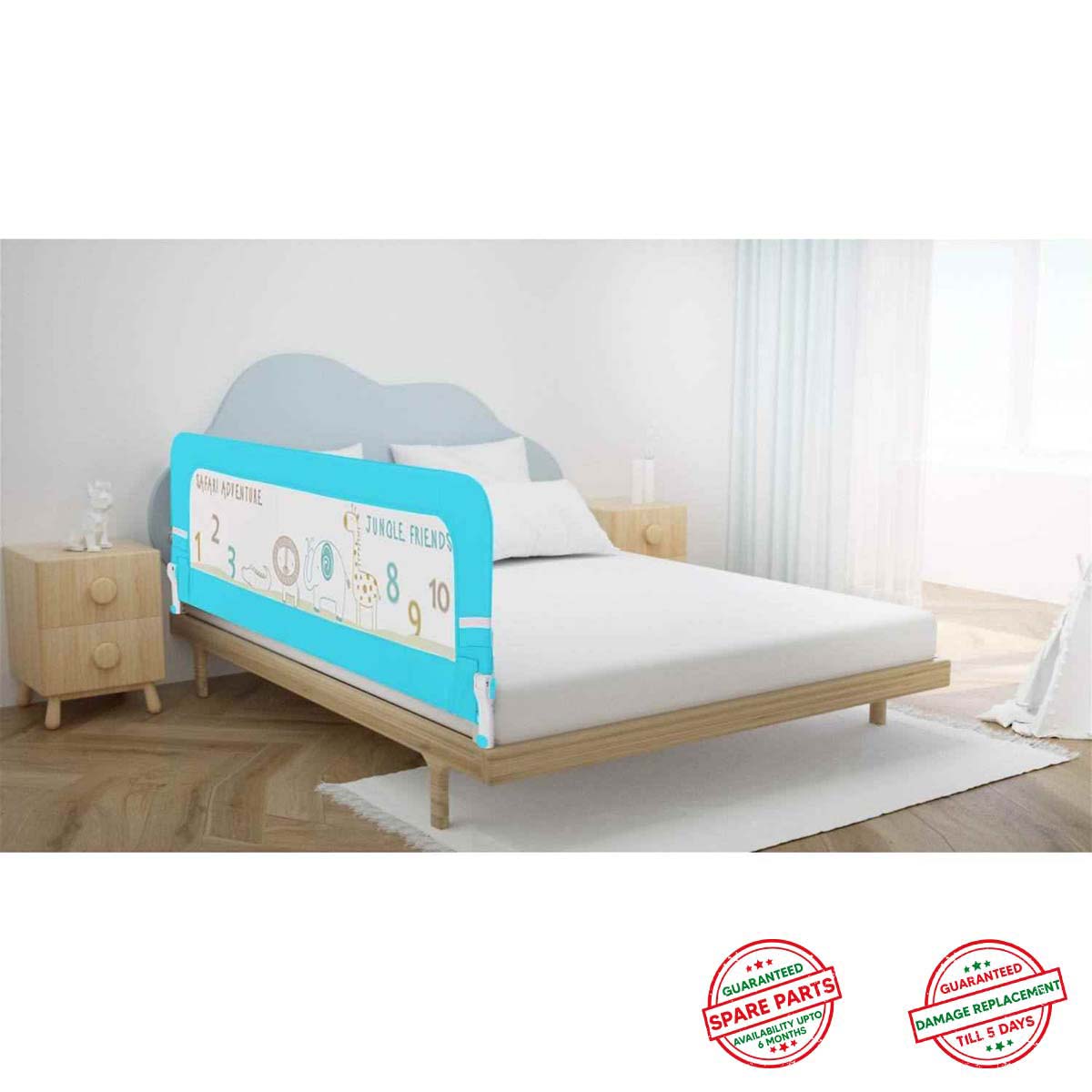 R FOR RABBIT Safeguard Bed Rail - The Anti Fall Bed Rail for Baby, 6 feet length and 2.3 Feet height Pack of 1