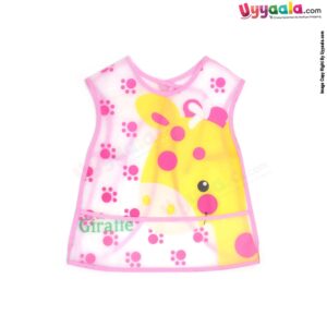 Baby Feeding Bib with Crumb Collector, Back Tieing Apron Model, Paws Print