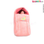 Quick Dry Sleeping Bag (Carry Nest) Premium Velvet For Babies 0-12m Age, Size(67*46cm)- Pink