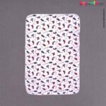 Dual layered Terry Cotton Hooded Baby Towel with Teddy Bear & Aeroplane Prints - 0+m, Size (94*65cm), White & Multicolor