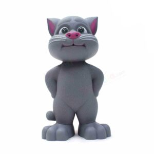 Intelligent Talking Tom, Battery Operated Cat Toy With AI Touch & Record - 3+Y, Grey