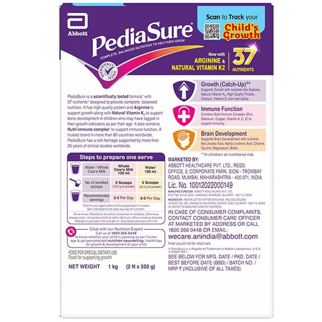 Pediasure refill pack vanilla delight flavor