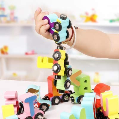 Magnetic alphabet car set for kids