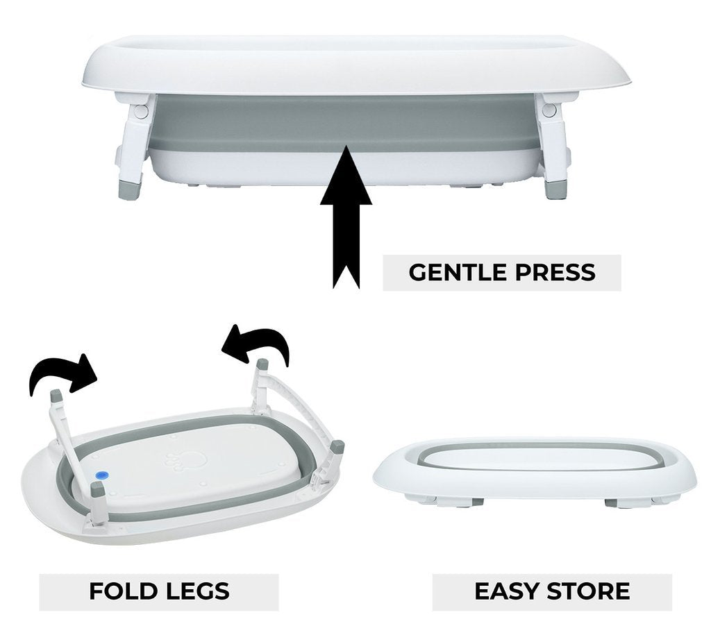 R for Rabbit Bubble Double Elite Baby Bath Tub for Kids of 0 to 3 years Color Grey