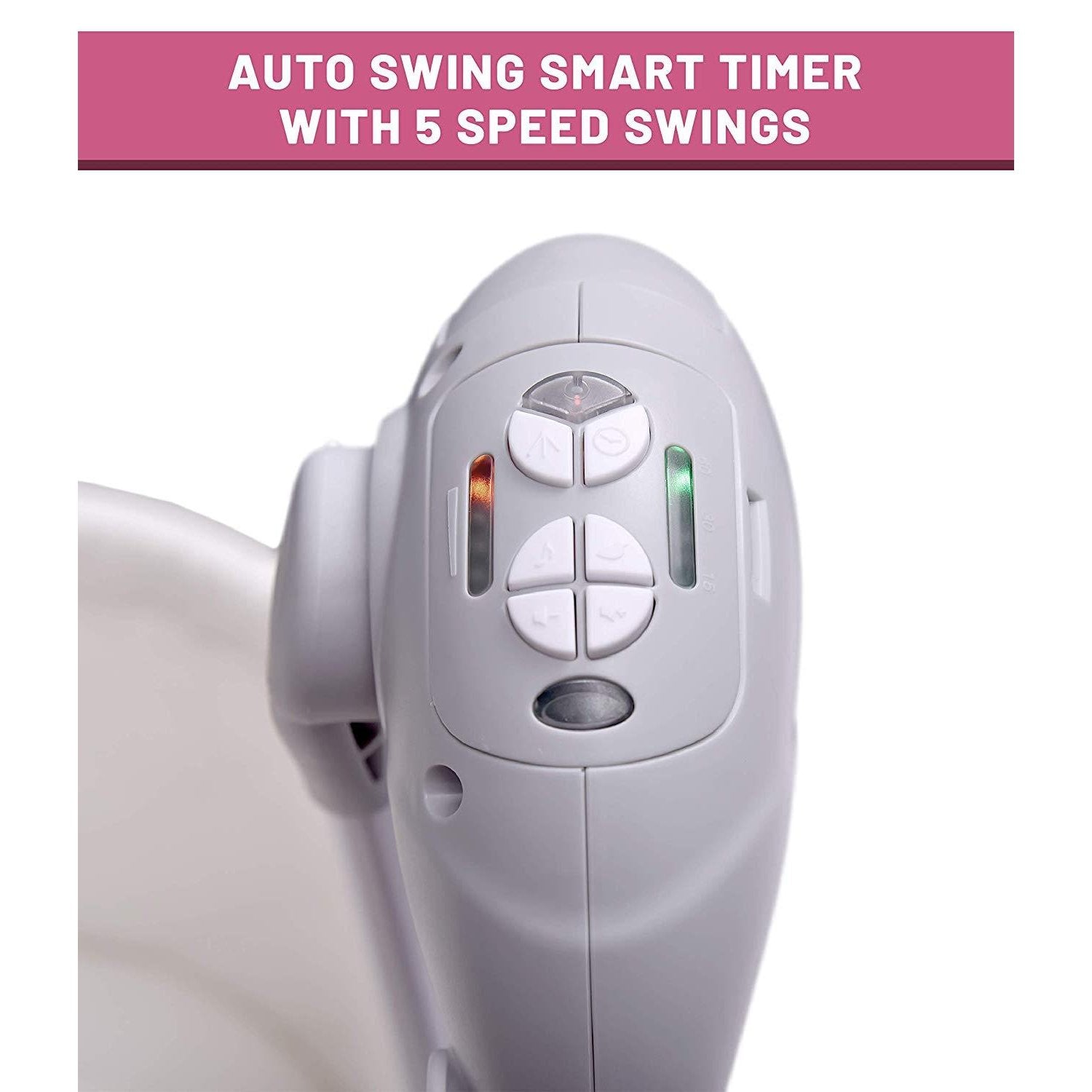 R FOR RABBIT Lullabies Baby Cradle with Remote Control & Mosquito Net - Pink