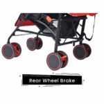 R for Rabbit Twinkle Twinkle Compact Folding Baby Stroller and Pram for Kids of 0 to 3 years(Red & Black)