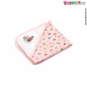 Baby Terry Hooded Towel with Trucks Print 0+m Age, (Size 77*60cm)