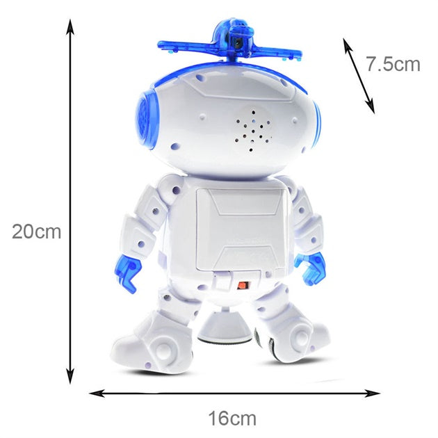 Buy Dancing Robot Battery Toy with 360° Spinning, Lights & Music Online in India at uyyaala.com