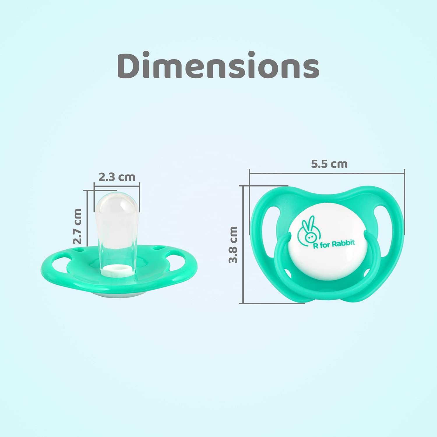 R FOR RABBIT Apple Pacifier For Babies- Green