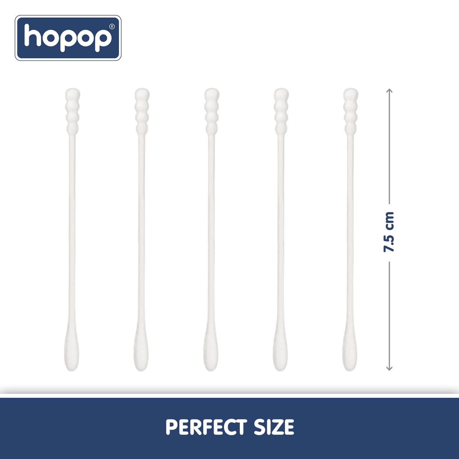 Hopop Soft & Hygenic Cotton Earbuds For Babies - 200pcs 0m+
