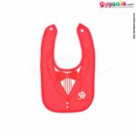 Baby Bib One Side Cotton & Another Side Terry with Bow for Newborn Pack of 2, Size(29*19cm)- Red & Black