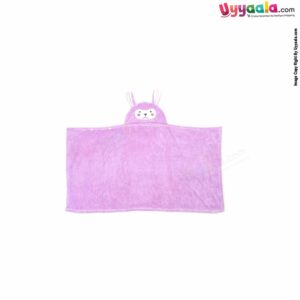 Hooded Fur Blanket with Cartoon Character for Babies, 0-36m - Purple