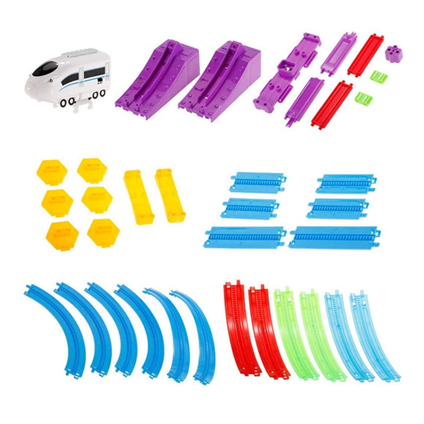 Buy DIY Bullet Train Set Battery Toy with 37pcs Track Online in India at uyyaala.com