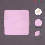 Babies soft terry cloth hooded towel with napkin, Baby pink