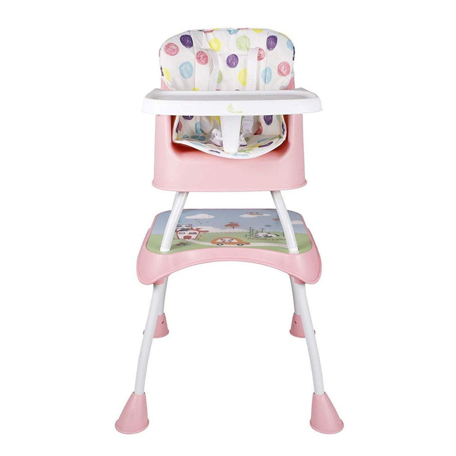 R for Rabbit Cherry Berry Grand Convertible 4 in 1 Feeding High Chair for Baby of 6 Month to 7 years(Lake Green)