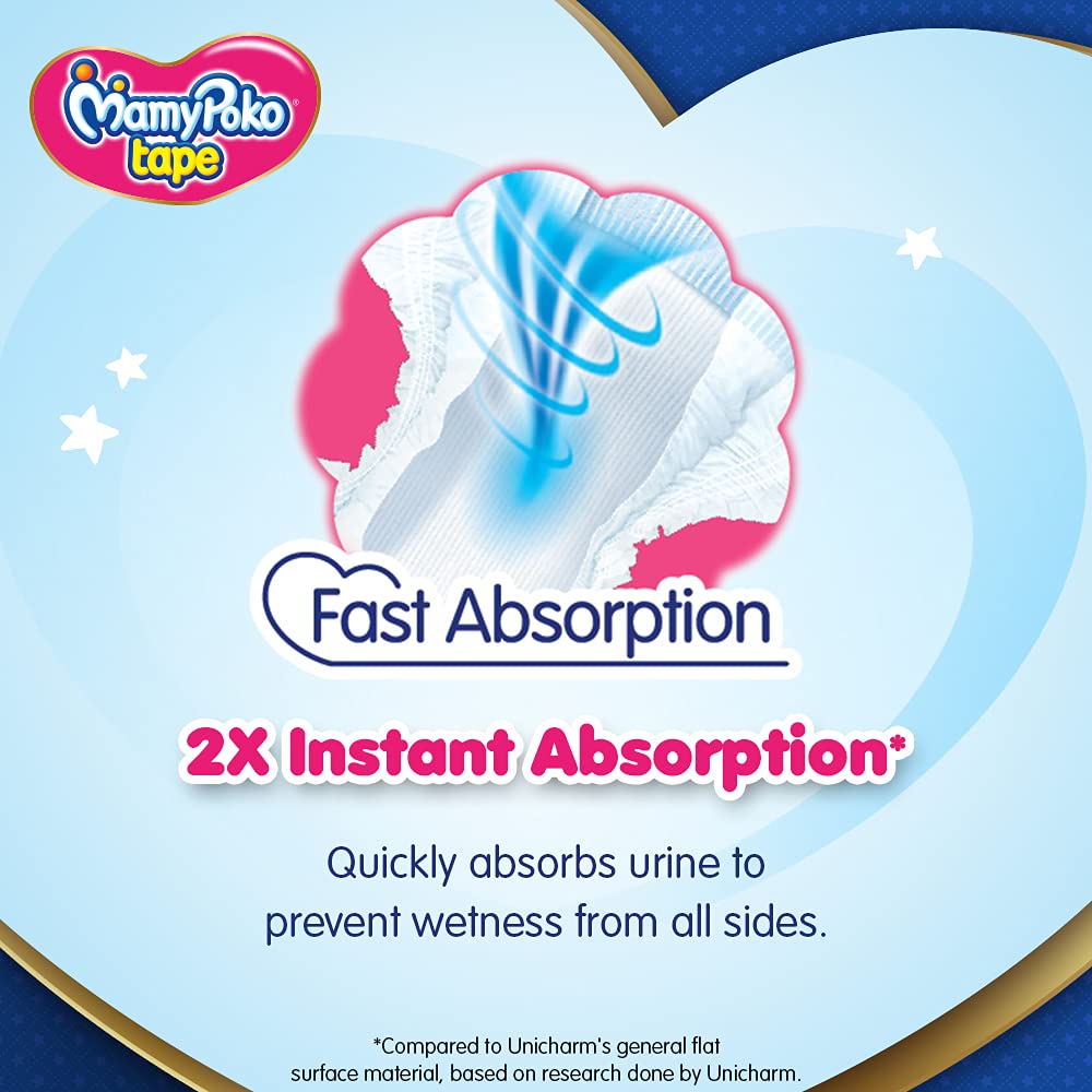 MAMYPOKO Premature Baby Diapers Tape Type