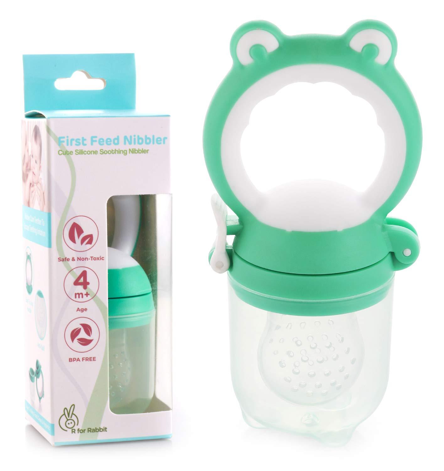 R for Rabbit First Feed Silicone Nibbler for Babies of - 4 months +