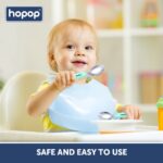Hopop Spoon & Fork with Travel Case For Babies - Green 6m+