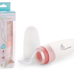 R for Rabbit First Feed Silicone Feeding Spoon for infant Baby - 4 months +