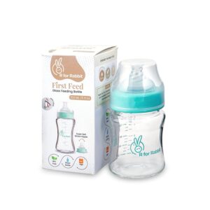 R FOR RABBIT First Feed Glass Feeding Bottle - 150ml, 0m+
