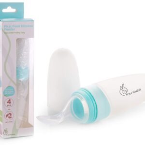 R for Rabbit First Feed Silicone Feeding Spoon for infant Baby - 4 months +