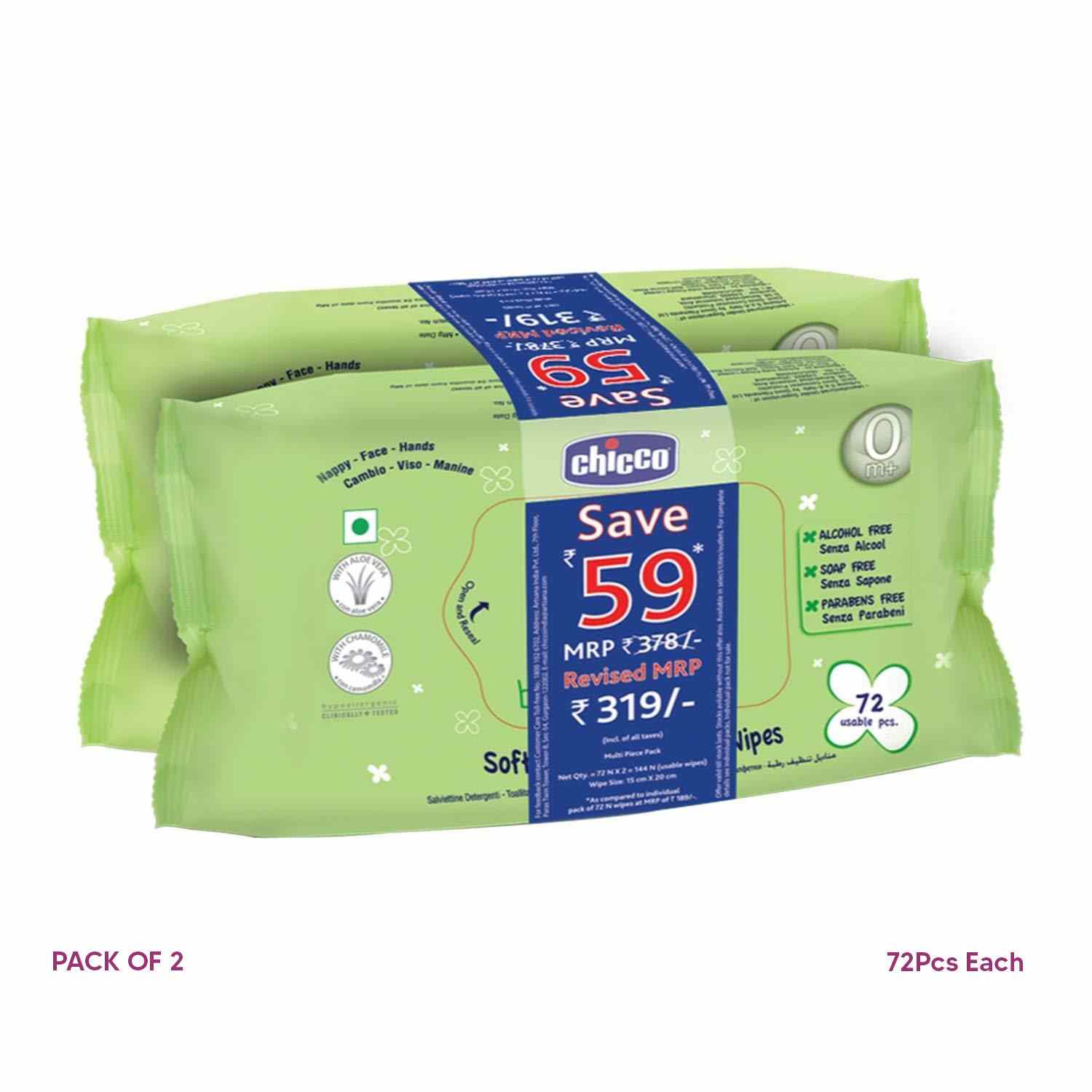 Soft cleansing wipes for babies