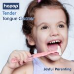 Hopop Soft & Gentle Tender Tongue Cleaner For Babies - Pink 6m+