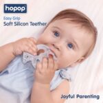 Hopop Easy Grip Silicone Teethers - Transparent 4m+