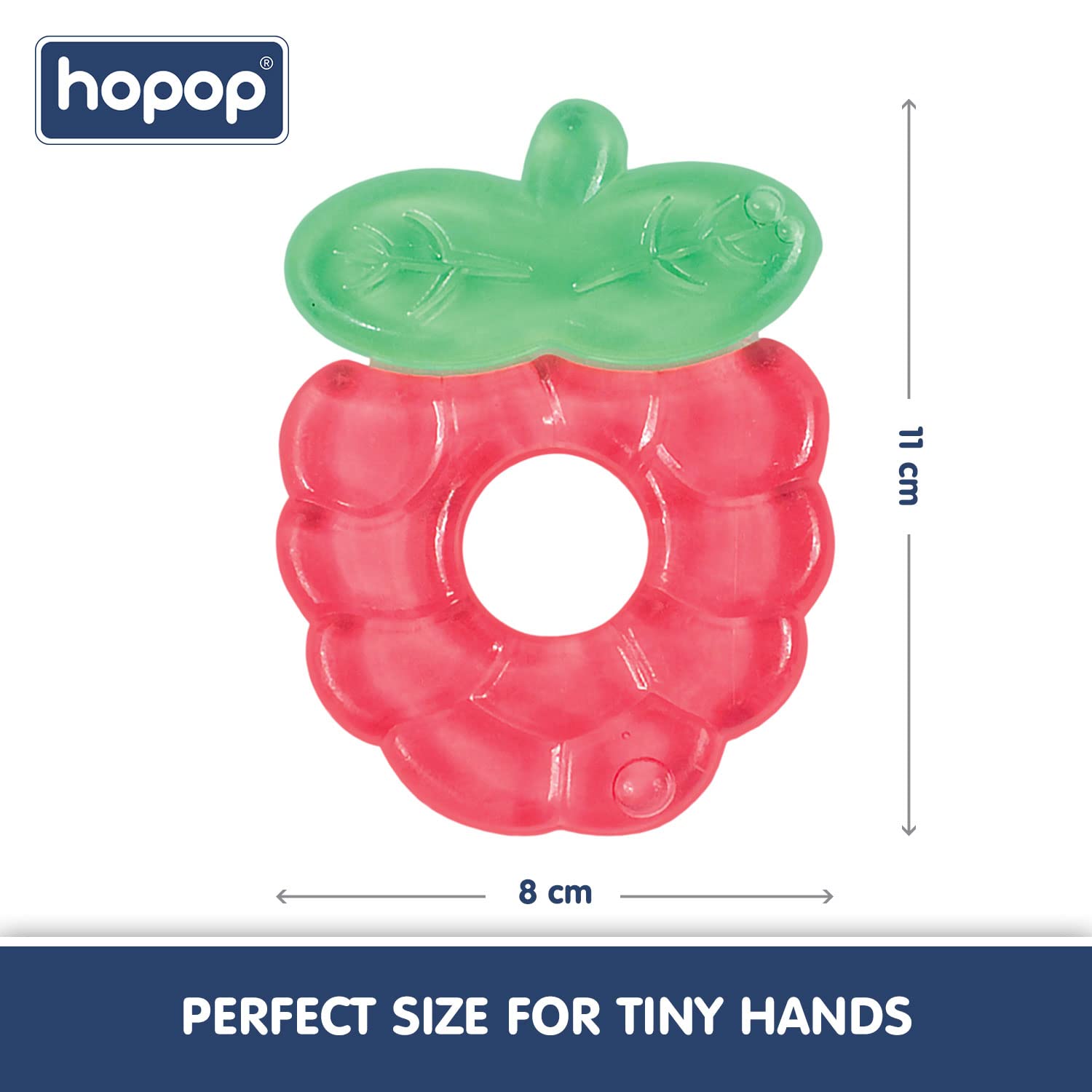 Hopop Easy Grip Water Filled Cooling Teether For Babies - Red Grape 4m+