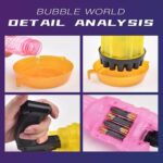 21 Hole Gatling Bubble Gun Toy with Liquid Bottle & Tray for Kids - 3+ Y age - Blue