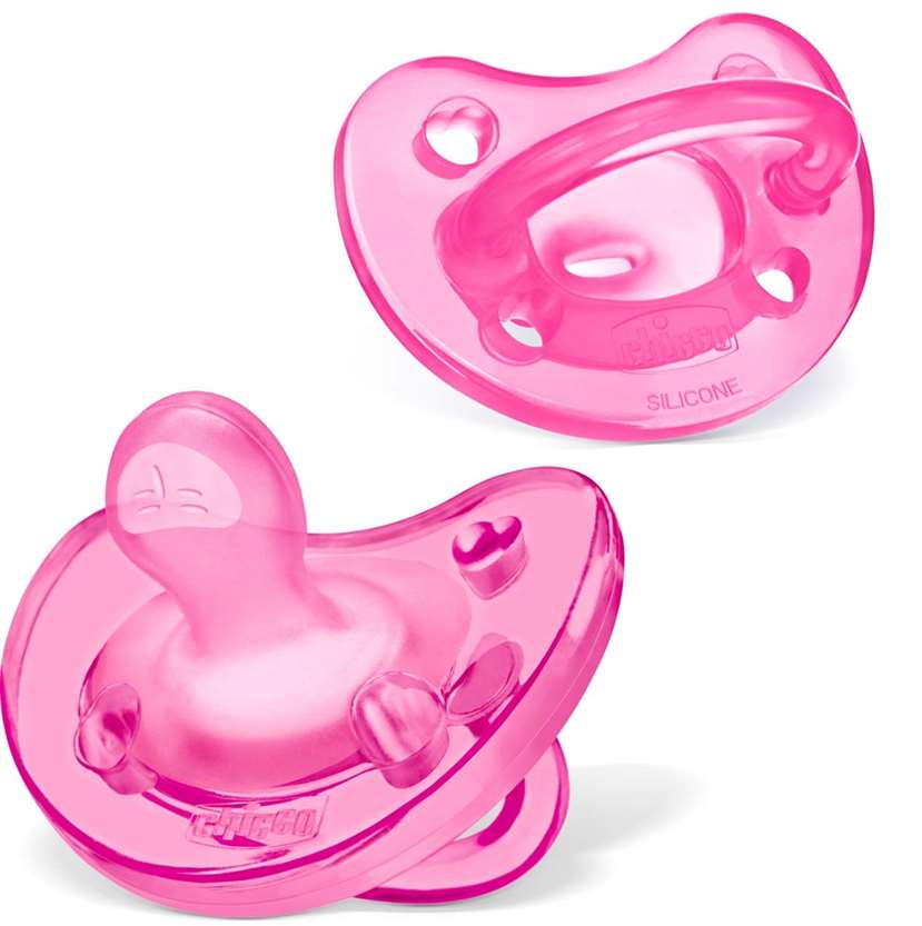 Chicco baby silicone soother, Pink