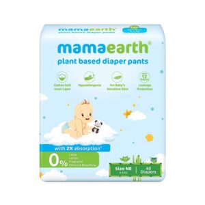 mamaearth Plant-Based Diaper Pants for Babies Size New Born - 40 Pieces