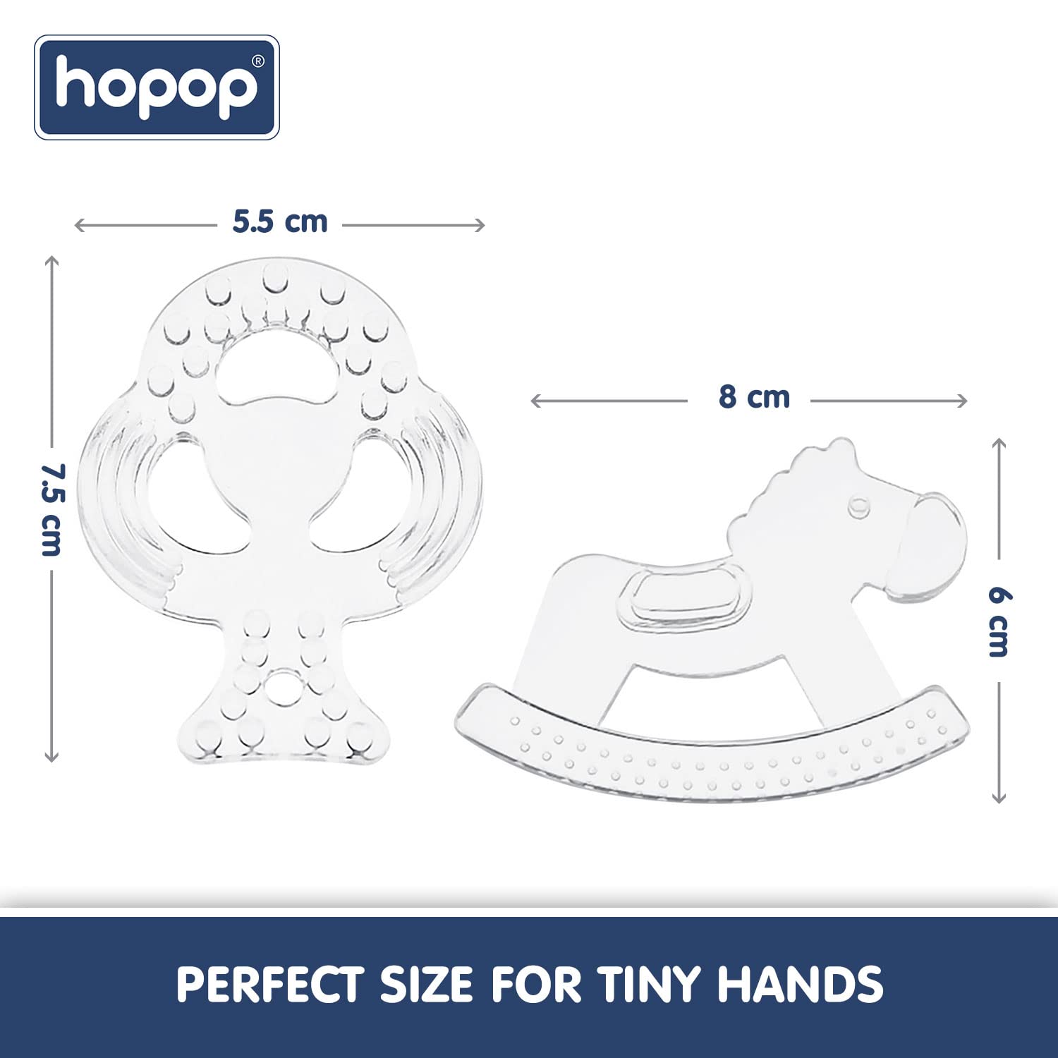 Hopop Easy Grip Silicone Teethers - 4m+