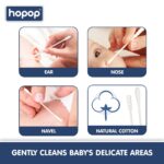 Hopop Soft & Hygenic Cotton Earbuds For Babies - 200pcs 0m+