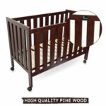 R for Rabbit - Baby's Den Lite Cot for New Born Babies, Brown