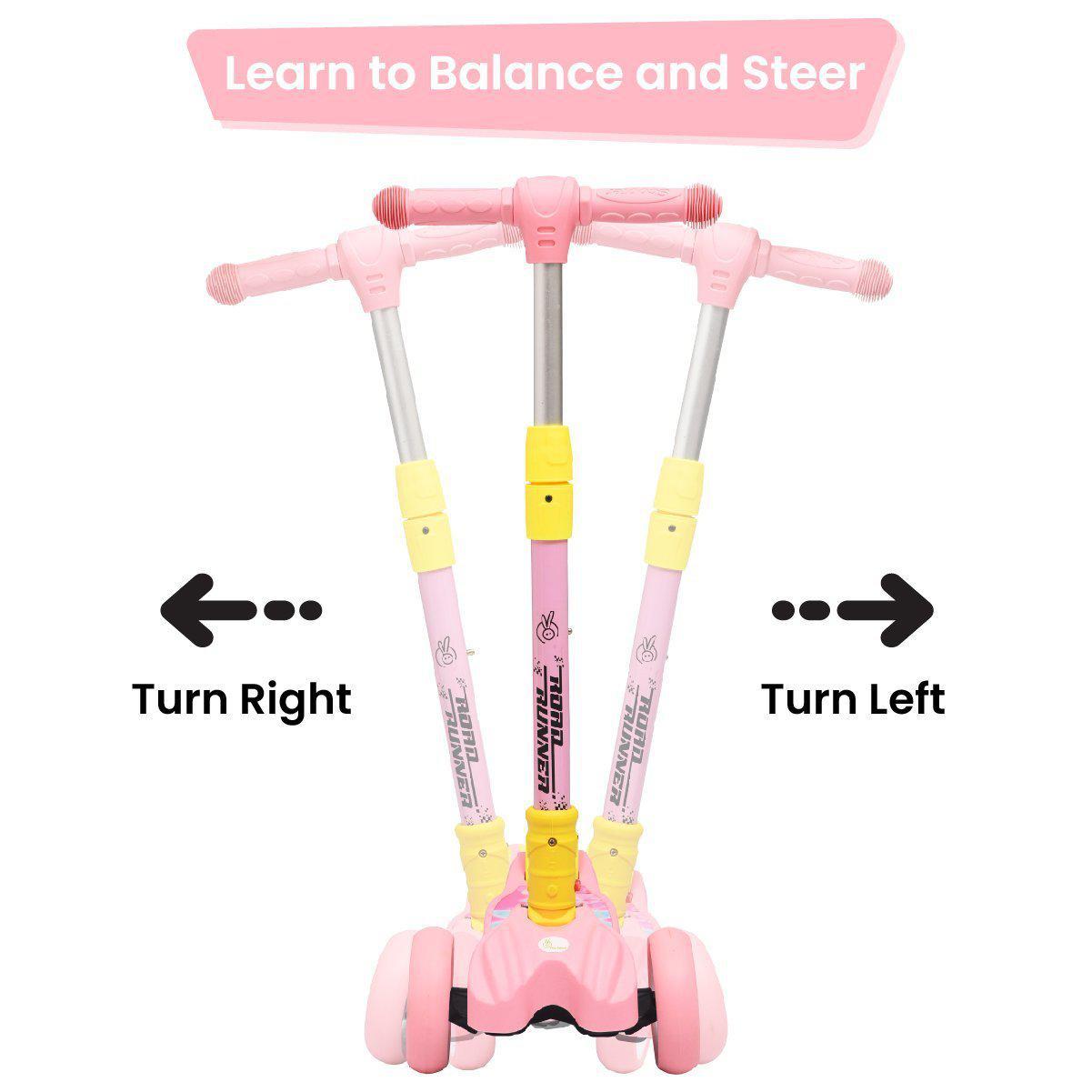 Buy R for Rabbit Road Runner Kid's Skating Scooter with height adjustment - Pink, 3years & above Online in India at uyyaala.com