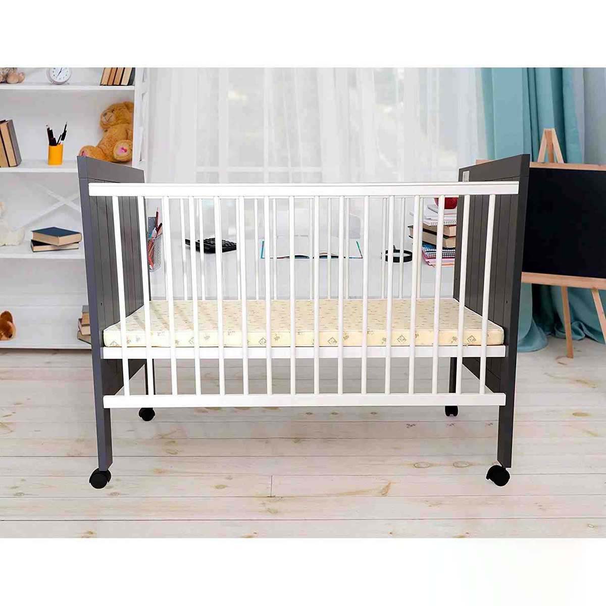 R for Rabbit Baby's Den Wooden Baby Cot | Cribs | Bed with Mattress