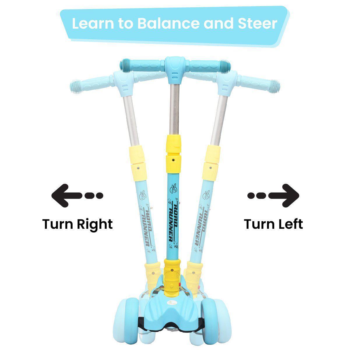 Buy R for Rabbit Road Runner Kid's Skating Scooter with height adjustment - Blue, 3years & above Online in India at uyyaala.com