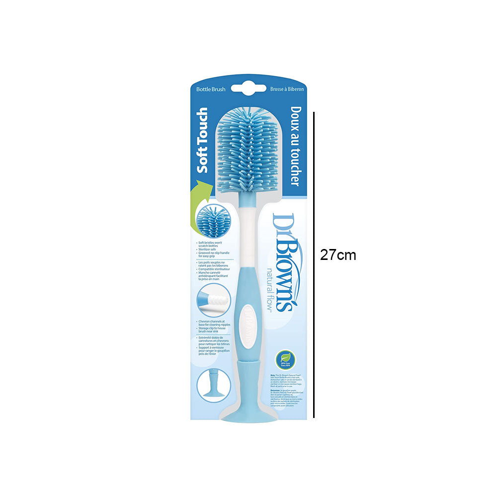 Dr Browns Natural Flow Soft Touch Bottle Brush, Blue