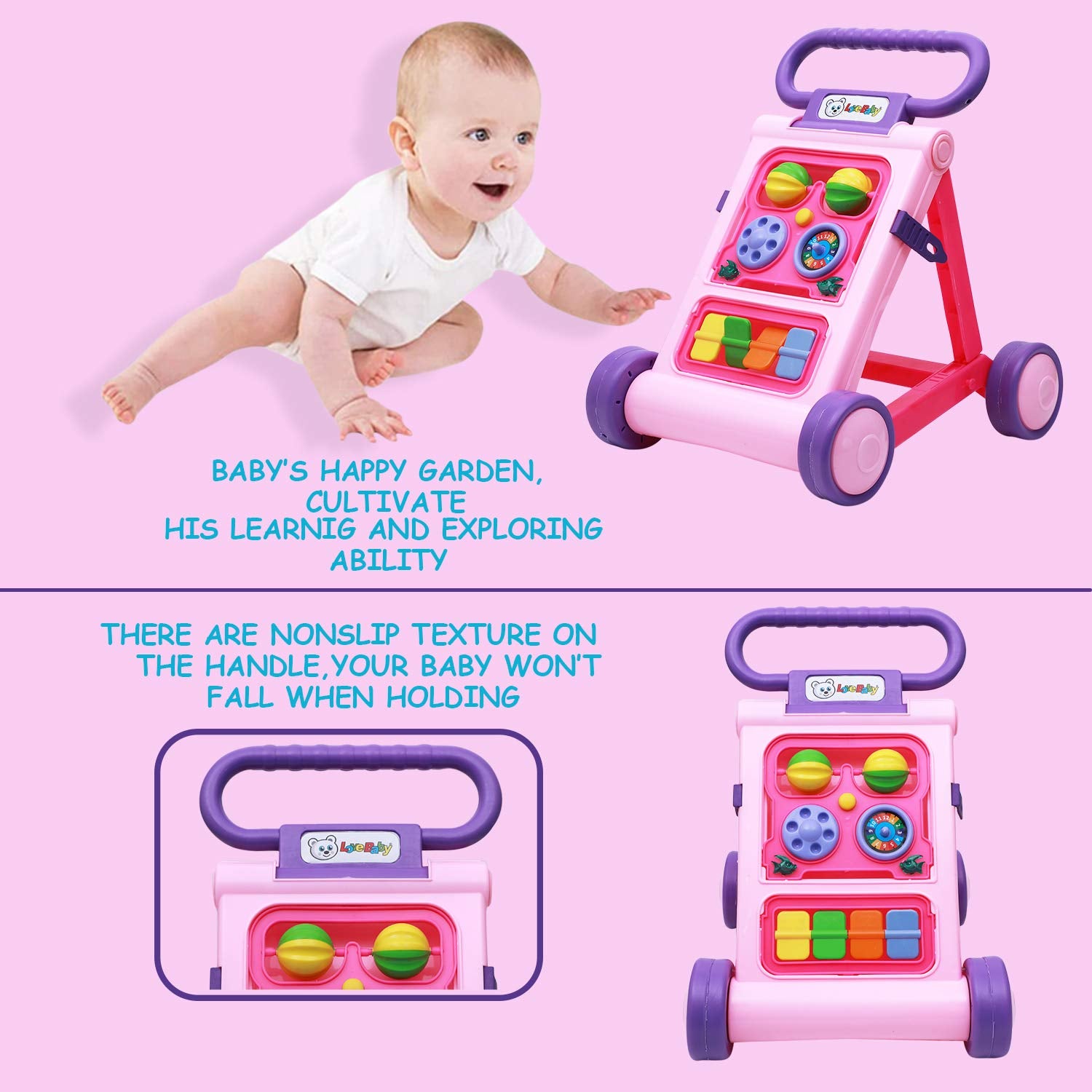 LOVE BABY activity walker with lights & music for kids