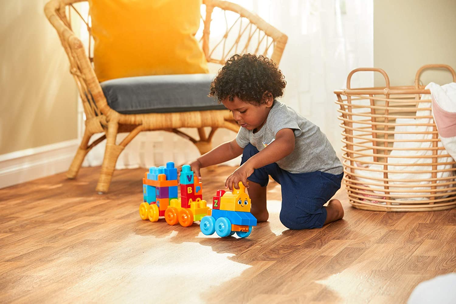 FISHER PRICE Mega Bloks Musical Train for Kids 50pcs 1+Y Age - Multicolor